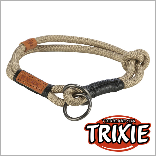 ТРИКСИ Украина - Ошейник-удавка Trixie 17264 "BE NORDIC", S-M: 40см/8мм, песок/черный