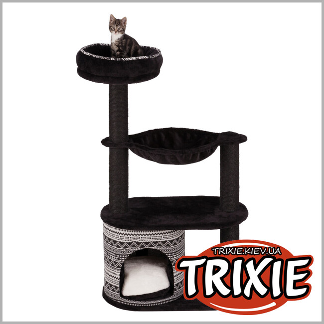 ТРІКСІ Україна - Будиночок-драпак для котів Trixie 43466 "Giada", 112см, чорний/білий