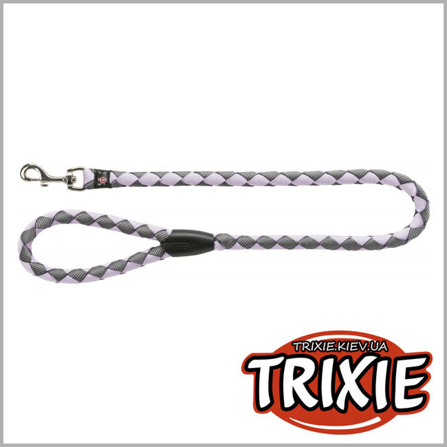 ТРИКСИ Украина - Поводок Cavo-TRIXIE (Размер L-XL: 1.00м/18мм, св-сиреневый/графит)