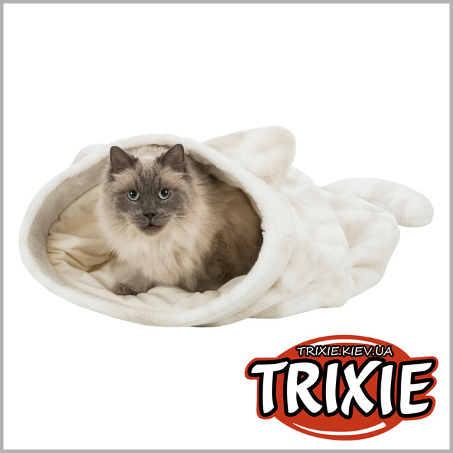 ТРИКСИ Украина - Лежак-пещера Nelli-TRIXIE (54х23х65см, белый/серо-коричневый)