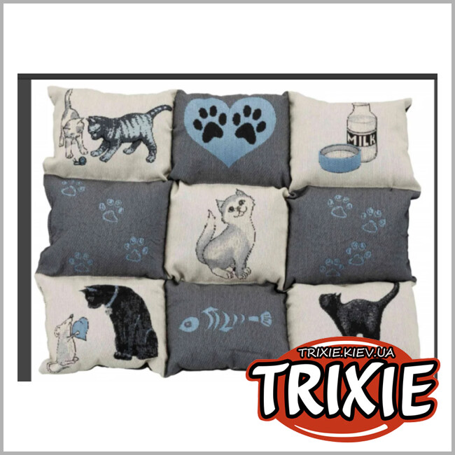 ТРИКСИ Украина - Стёганая подстилка Patchwork-TRIXIE (55 x 45см, серый с рис)