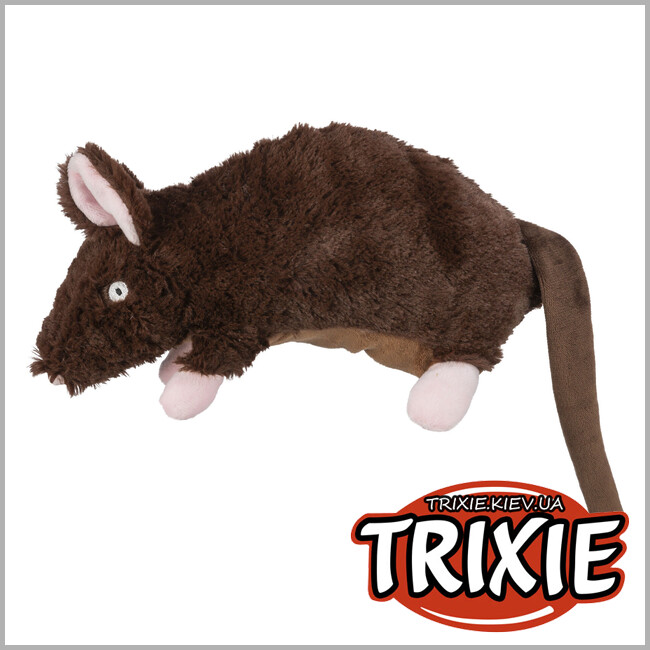 ТРИКСИ Украина - Крыса игрушка для животных Trixie 34868 (плюш переделан), 26см