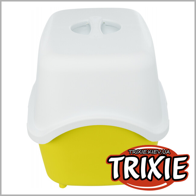 ТРІКСІ Україна - Туалет-будиночок для кота Trixie Vico (40*40*56 см, лимонний/білий)