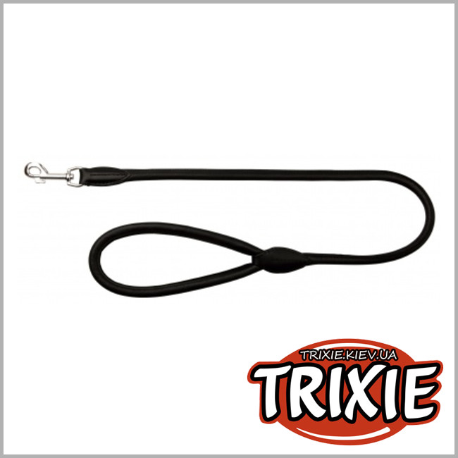 ТРИКСИ Украина - Поводок кожаный для собак TRIXIE (Размер:1м/13мм, Цвет:черный)