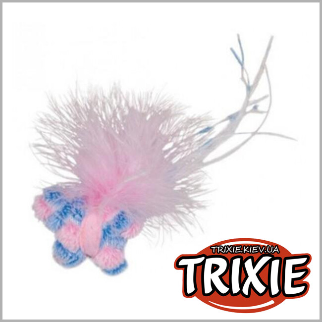 ТРІКСІ Україна - Іграшка Trixie Метелик з пір'ям (9 см)