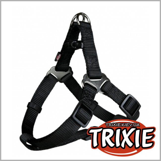 ТРІКСІ Україна - Шлей з підкладкою для собак TRIXIE - Premium (Розмір:40-50см/15мм, Колір:чорн)