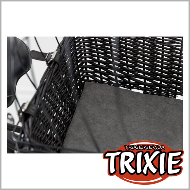 ТРИКСИ Украина - Корзина для автоперевозок Trixie 13117 с решеткой, ива и металл, 35х49х55см, черный