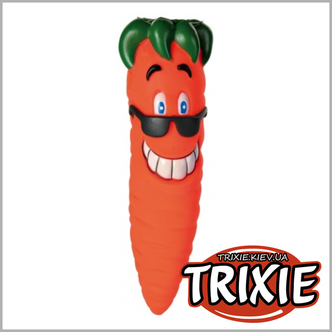 ТРИКСИ Украина - Морковь в очках пищалка игрушка TRIXIE (винил со звком 20см)