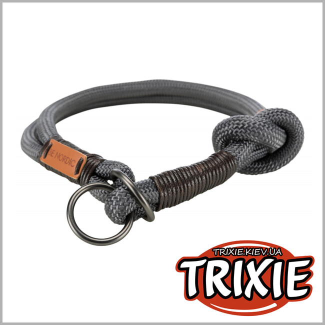 ТРІКСІ Україна - Нашийник-зашморг BE NORDIC-TRIXIE (L-XL: 55см/13мм, темно-сірий/коричневий)