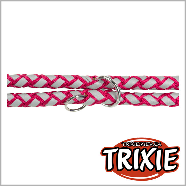 ТРИКСИ Украина - Поводок-перестежка Cavo-TRIXIE светоотражающая  (L-XL: 2.00м/18мм,фуксия)