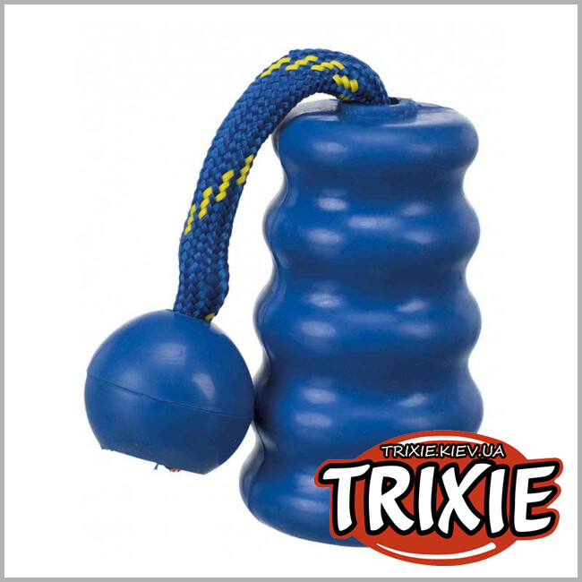 ТРИКСИ Украина - Игрушка развивающая MOT®-Fun-Trixie с канатом (резина, 9cм/22 cм)