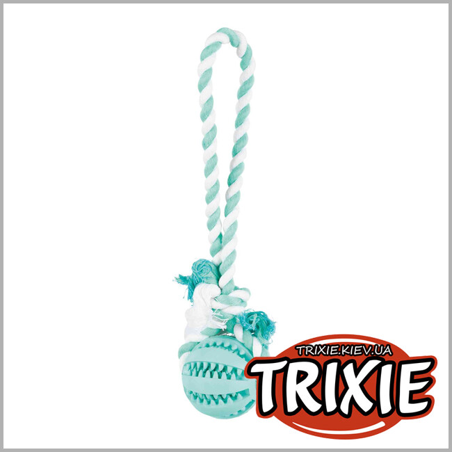 ТРІКСІ Україна - Масажний м'яч для зубів на канаті Trixie DENTA Fun (7cm)