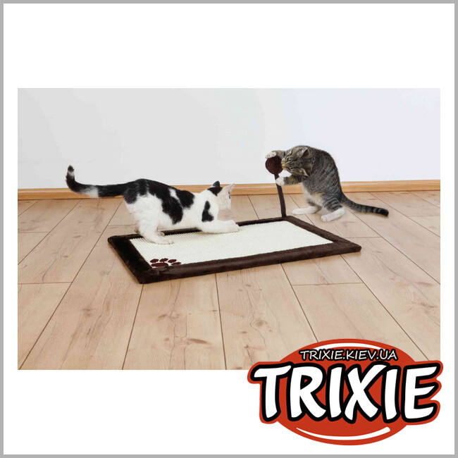 ТРИКСИ Украина - Когтеточка Trixie Scratching Mat  (коврик с игрушкой 70*45см)