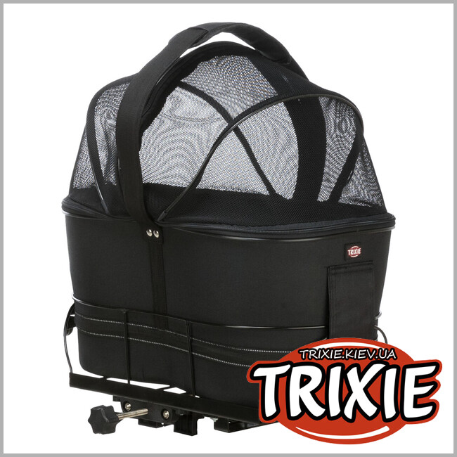 ТРІКСІ Україна - Кошик для велоперевезень тварин Trixie 13118 для широкого багажника, 29х42х48см,чорний
