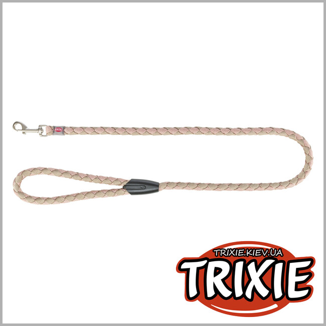 ТРИКСИ Украина - Поводок для собак Trixie 143435 Cavo S–M 1 м диаметр 12 мм розово-песочный.