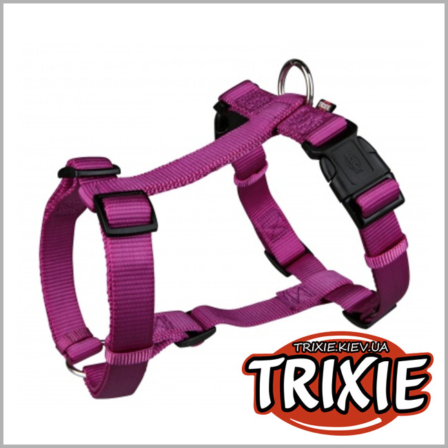 ТРІКСІ Україна - Шлей для собак TRIXIE - Premium (Розмір:30-40см/10мм, Колір:ягідний, нейлон)