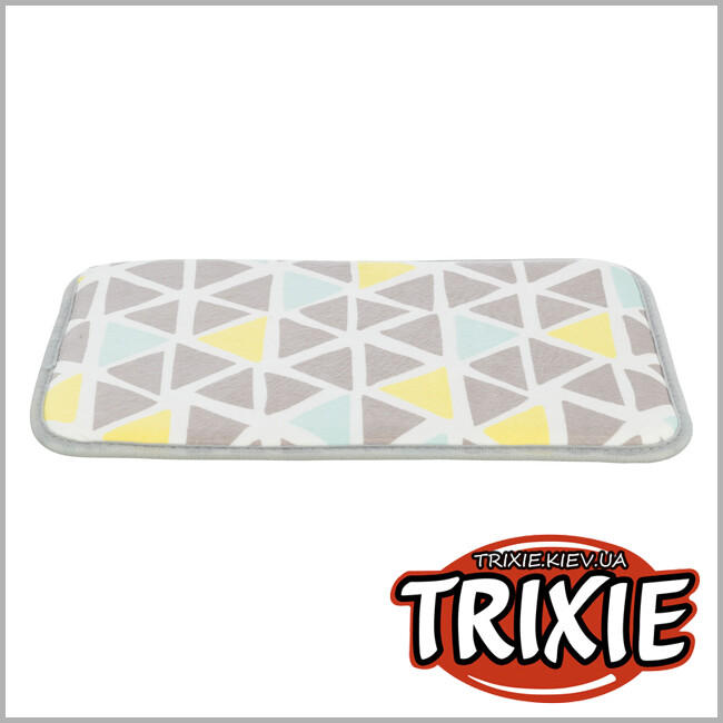 ТРИКСИ Украина - Коврик для грызунов Trixie 61912 "Sunny" (плюш), 37х24см, разноцветный серый