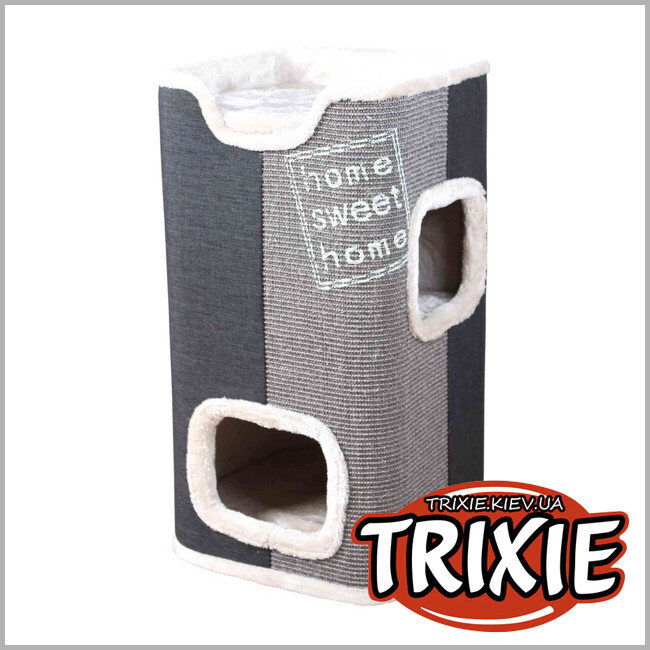 ТРІКСІ Україна - Будиночок вежа-драпак Trixie 44957 "Jorge", 78см,антрацит/світло-сірий/сірий