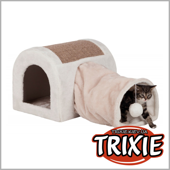 ТРИКСИ Украина - Домик-пещера Ladina+тоннель TRIXIE (Размер: 32×32×40см)