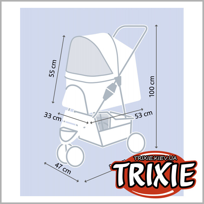 ТРИКСИ Украина - Коляска для животных Trixie Buggy (47*100*80см, до 11кг)