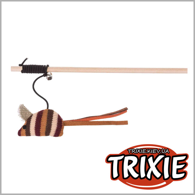 ТРИКСИ Украина - Удочка с мышкой и колокольчиком TRIXIE (40 см)