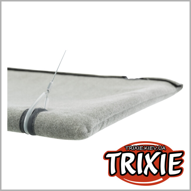 ТРИКСИ Украина - Лежак TRIXIE с креплением на окно (велюр, 50х30см,серый, до 12 кг)