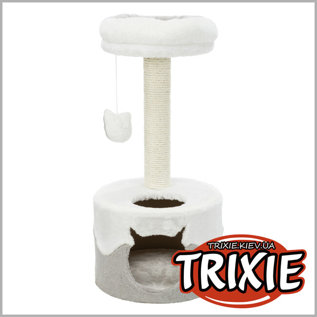 ТРІКСІ Україна - Будиночок-драпак для котів Trixie 43794 "Nuria", 71см, білий/сірий