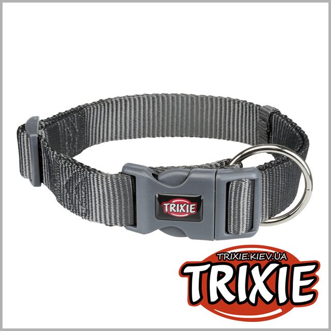 ТРИКСИ Украина - Ошейник Premium-TRIXIE (40–65см/25мм, графит)