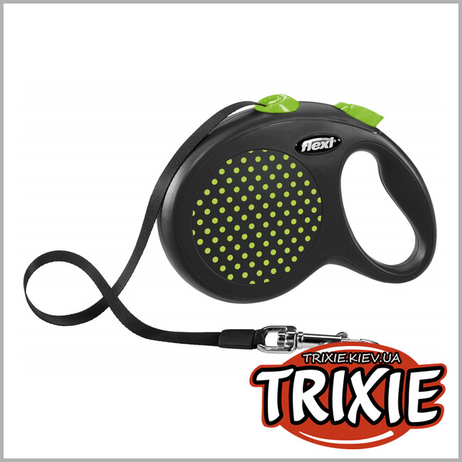ТРИКСИ Украина - Флекси TRIXIE - DESIGN (5м/до 50 кг, зелёный)