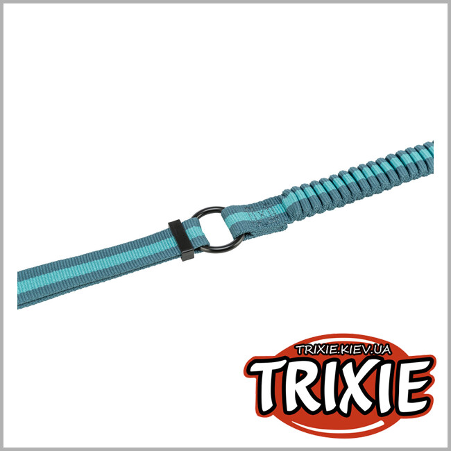 ТРИКСИ Украина - Поводок Trixie 12763 для пробежек, 1.33–1.80м/20мм, графит/папайа