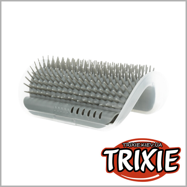 ТРИКСИ Украина - Массажная щетка с креплением на угол Trixie Corner Massage Brush (8*13см, серая)