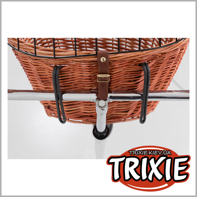 ТРИКСИ Украина - Велосипедная корзина  TRIXIE Front Dog Bicycle Basket (ива 33*44*48cm)