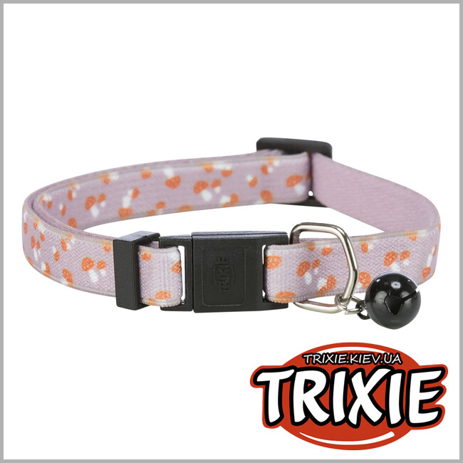 ТРИКСИ Украина - Ошейник Trixie 41552 для кошек, эластичный, с рисунком гриб
