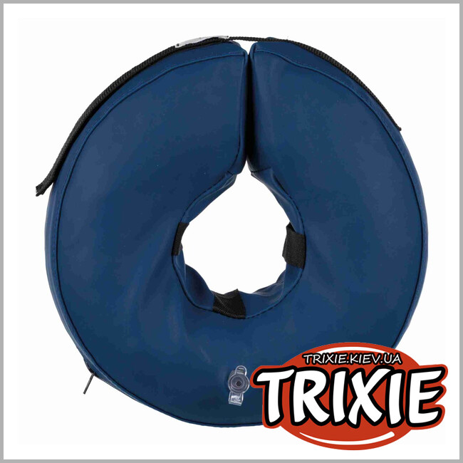 ТРИКСИ Украина - Защитный воротник для собак Trixie 19544, надувной L-XL 66-78см 12см синий