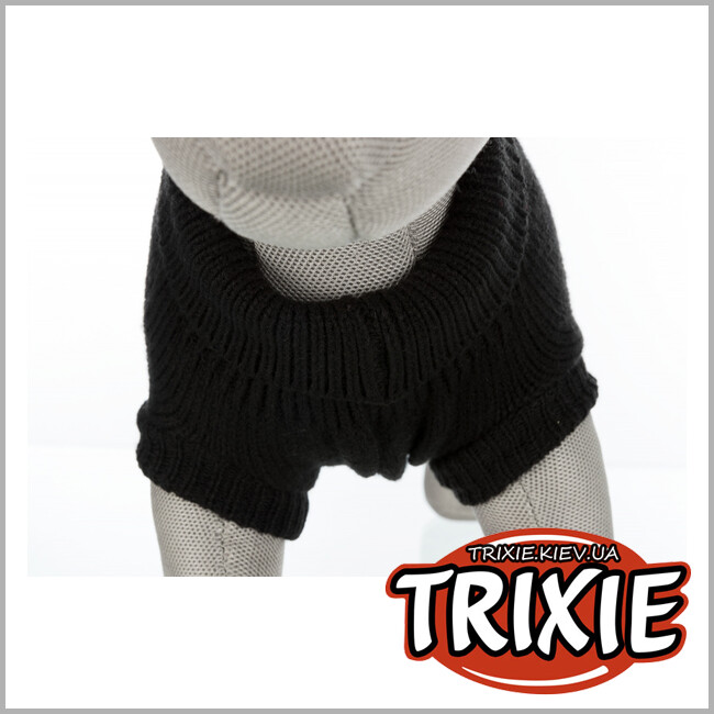 ТРИКСИ Украина - Пуловер для собак Trixie Kenton (черный, XS, 26*38*30 cm)