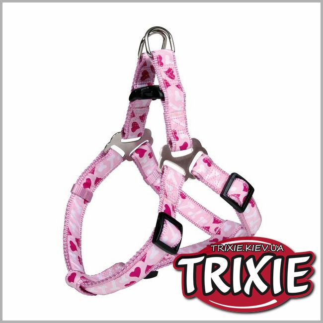 ТРІКСІ Україна - Шлейка для собак TRIXIE - Серце, (Розмір: 30-40см/15мм, рожевий)
