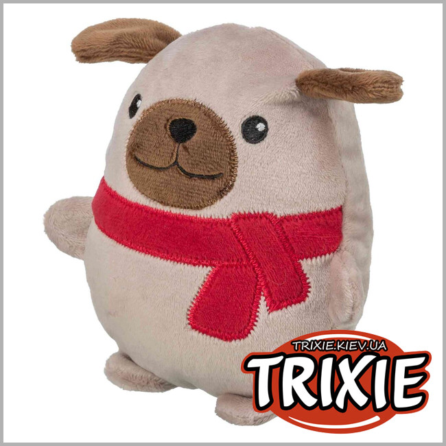 ТРИКСИ Украина - Игрушка "Рождественский пес" Trixie 92600 для собак плюш 16 см