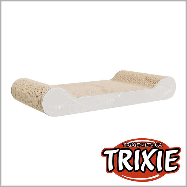 ТРІКСІ Україна - Дряпка для кошенят Trixie 48011 Junior з котячою м'ятою картон світло-сіра 38х6х18 см