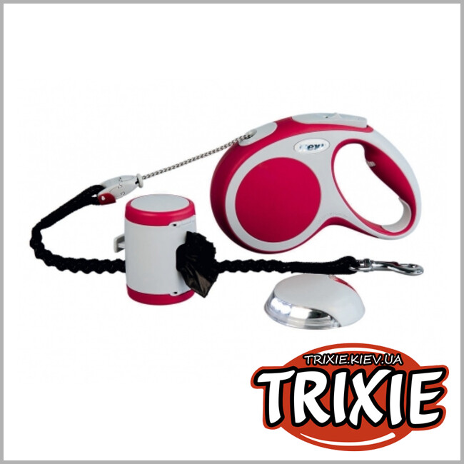 ТРИКСИ Украина - Набор TRIXIE - Flexi VARIO (5м/до 20кг, трос, красный)