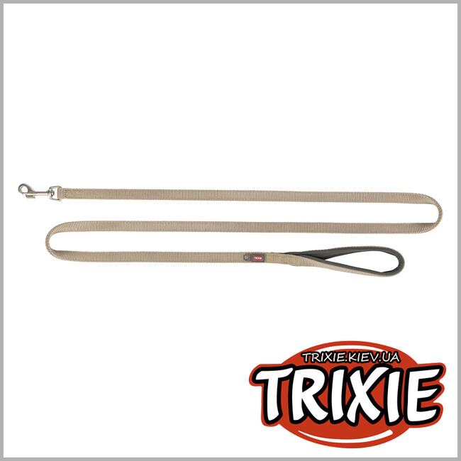 ТРИКСИ Украина - Поводок для собак Trixie "Premium" длинный, XS-S: 1.80м/15мм, песок