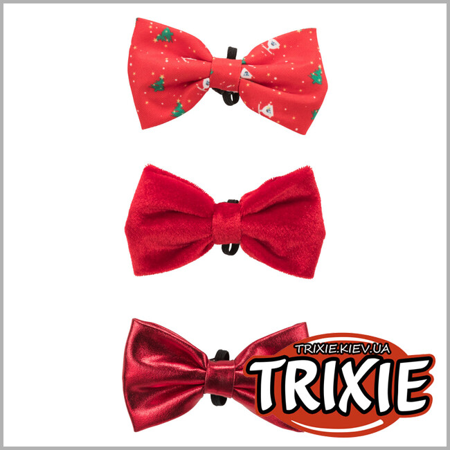ТРИКСИ Украина - Рождественский галстук-бабочка для животных Trixie 92524 , 10см