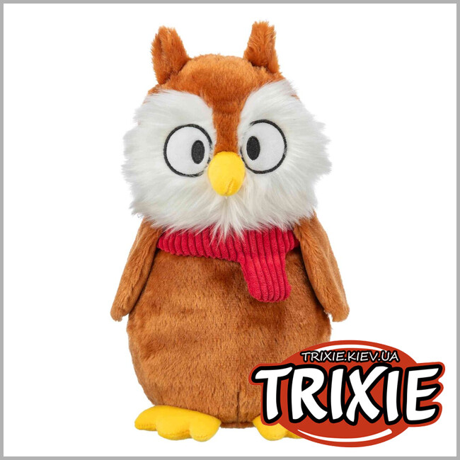 ТРИКСИ Украина - Игрушка "Рождественская сова" Trixie 92629 для собак плюш 33 см