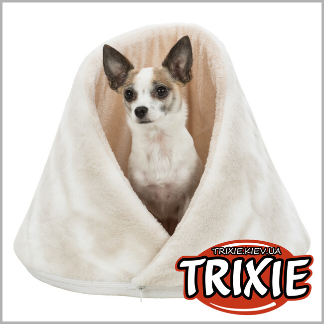 ТРИКСИ Украина - Лежак Nelli-TRIXIE со съемным бортиком (43х35см, белый/серо-коричневый)