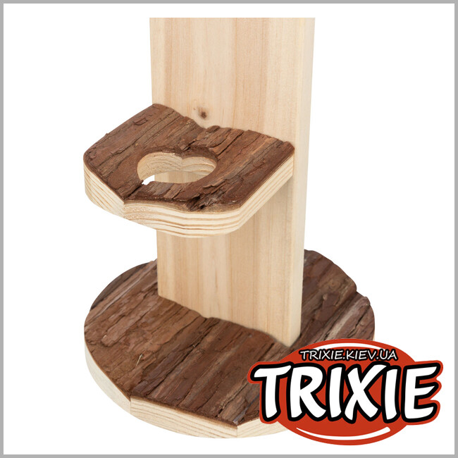 ТРИКСИ Украина - Держатель для поилки Trixie 62126 (дерево/кора), 18х30см