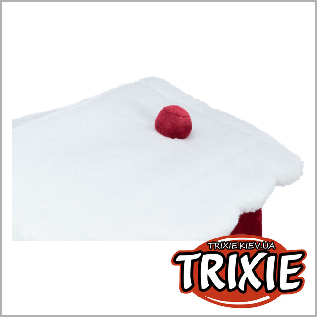 ТРИКСИ Украина - Лежак Trixie 92407 для собак Рождественский Nevio плюш/бараний мех/полиэстер/флис красный 35*45*38см