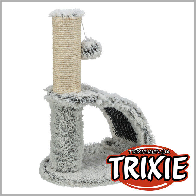 ТРІКСІ Україна - Драпак для котів Trixie 44574 Junior "Winnie" з масажною щіткою, 43см, біло-чорний