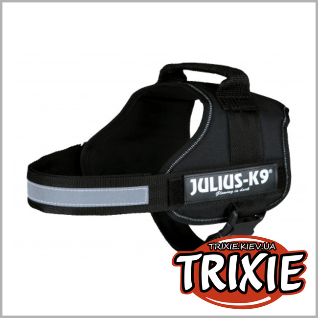 ТРІКСІ Україна - Шлей тренувальний для собак TRIXIE Julius-K9 ( XL нейлон 82-118см / чорний)