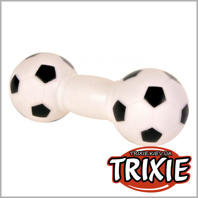ТРИКСИ Украина - Футбольная гантель с пищалкой для собак TRIXIE