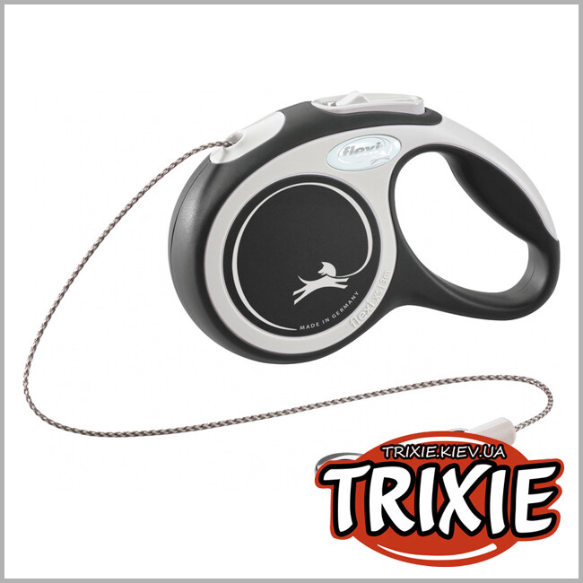 ТРИКСИ Украина - Флекси New COMFORT - TRIXIE (XS, 3м/до 8кг, черный)