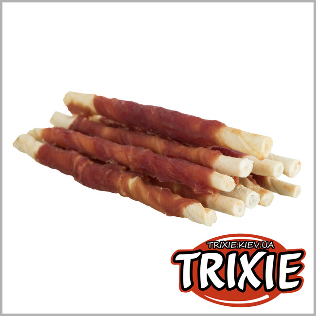 ТРИКСИ Украина - Палочка для чистки зубов Trixie DentaFun Duck Chewing Rolls (утка 17см * 3шт / 140g)